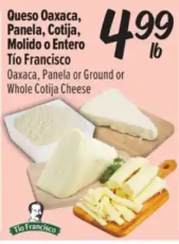 El Super Fresh Queso Oaxaca, Panela, Cotija, Molido o Entero Tío Francisco offer