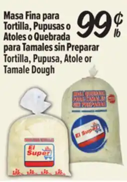 El Super Fresh Masa Fina para Tortilla, Pupusas o Atoles o Quebrada para Tamales sin Prepares offer