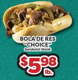 Torres Supermercado BOLA DE RES CHOICE Sandwich Steak offer