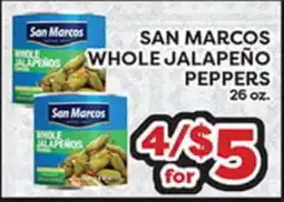 Torres Supermercado SAN MARCOS WHOLE JALAPEÑO PEPPERS offer