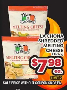 Torres Supermercado LA CHONA SHREDDED MELTING CHEESE offer