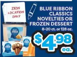 Torres Supermercado BLUE RIBBON CLASSICS NOVELTIES OR FROZEN DESSERT offer