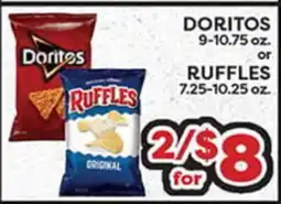 Torres Supermercado DORITOS 9-10.75 oz. or RUFFLES 7.25-10.25 oz offer