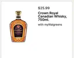 Walgreens Crown Royal Canadian Whisky, 750ml offer