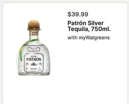 Walgreens Patrón Silver Tequila offer