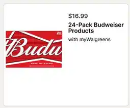 Walgreens 24-Pack Budweiser Products offer