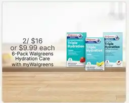 Walgreens 6-Pack Walgreens Hydration Care offer