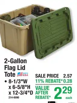 Menards 2-Gallon Flag Lid Tote offer