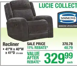 Menards Recliner offer
