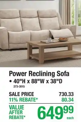 Menards Power Reclining Sofa offer