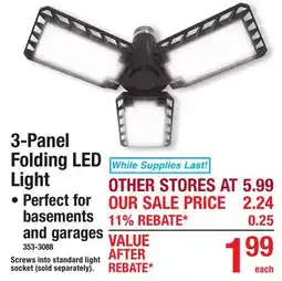 Menards 3-Panel Folding LED Light offer