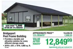 Menards Bridgeport Post Frame Building offer