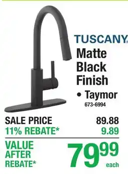 Menards TUSCANY Matte Black Finish offer