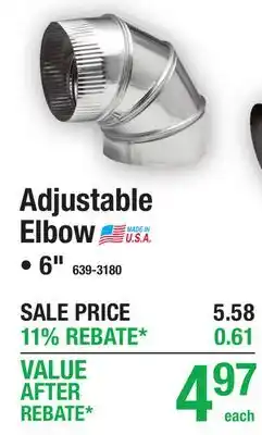 Menards Adjustable Elbow offer