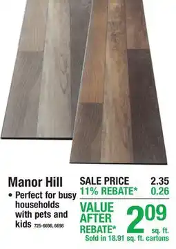 Menards Manor Hill WATERPROOF VINYL PLANK FLOORING offer