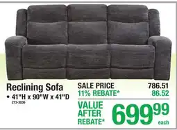 Menards Reclining Sofa offer