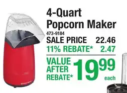 Menards 4-Quart Popcorn Maker offer