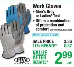 Menards Work Gloves offer