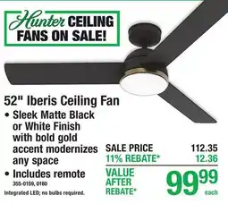 Menards 52 Iberis Ceiling Fan offer