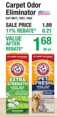 Menards Carpet Odor Eliminator offer