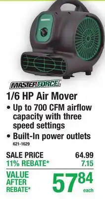 Menards 1/6 HP Air Mover offer