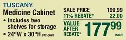 Menards TUSCANY Medicine Cabinet offer
