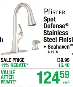 Menards Spot Defense Stainless Steel Finish offer