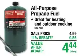 Menards All-Purpose Propane Fuel offer