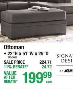 Menards Ottoman offer