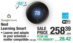 Menards Nest Learning Smart offer