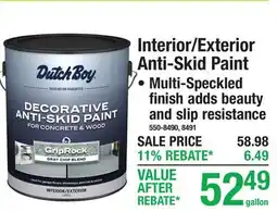 Menards Interior/Exterior Anti-Skid Paint offer