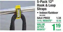 Menards 5-Pack 12 Hook & Loop Straps offer