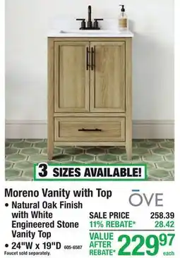 Menards Moreno Vanity with Top offer