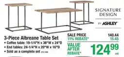 Menards 3-Piece Albreane Table Set offer