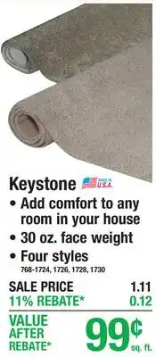 Menards Keystone offer