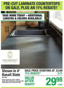 Menards 4' Basalt Slate offer