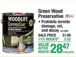 Menards Green Wood Preservative offer