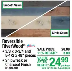 Menards Reversible RiverWood WOOD PLANK offer