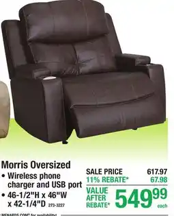 Menards Morris Oversized offer