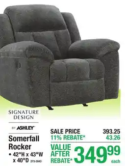 Menards SIGNATURE DESIGN BY ASHLEY Somerfall Rocker offer