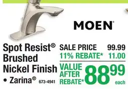 Menards Spot Resist Brushed Nickel Finish offer