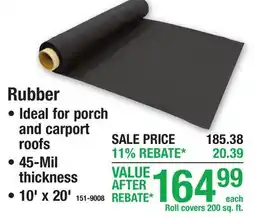 Menards Rubber offer