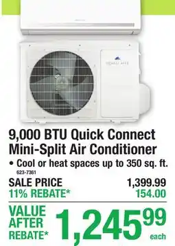Menards 9,000 BTU Quick Connect Mini-Split Air Conditioner offer