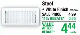 Menards Steel GRILLES offer