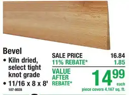 Menards WESTERN RED CEDAR Bevel offer