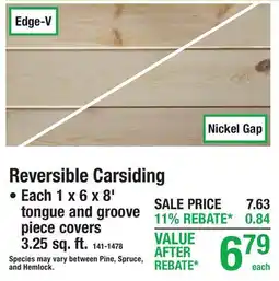 Menards Reversible Carsiding offer