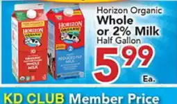 Eurofresh Market Horizon Organic Whole or 2% Milk offer