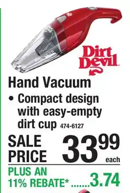 Menards Hand Vacuum offer