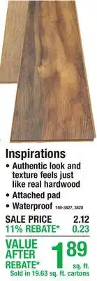 Menards LAMINATE FLOORING Inspirations offer