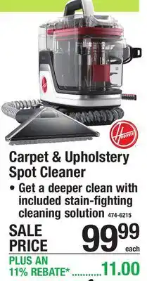 Menards Hoover Carpet & Upholstery Spot Cleaner offer